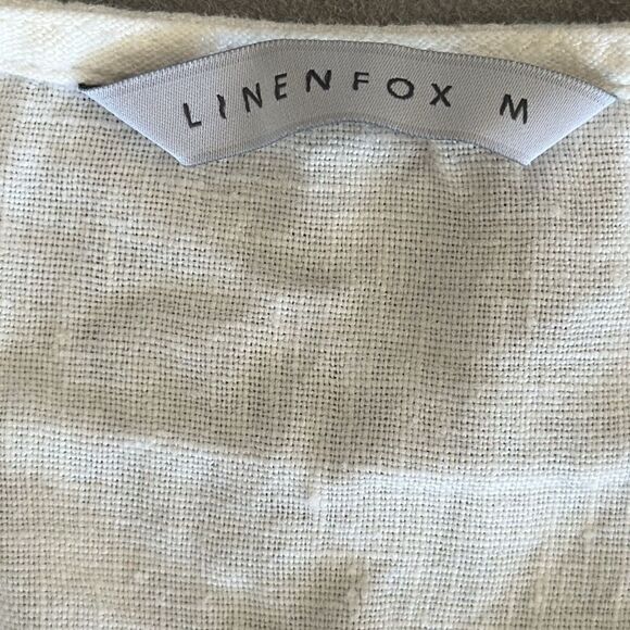 Linenfox sz M shoft dress 100% linen white gorgeous pre owned condition - Picture 6 of 6